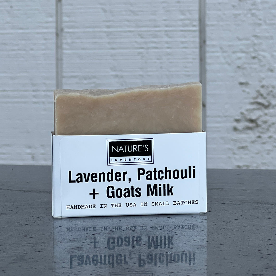 Lavender, Patchouli + Goat Milk Soap